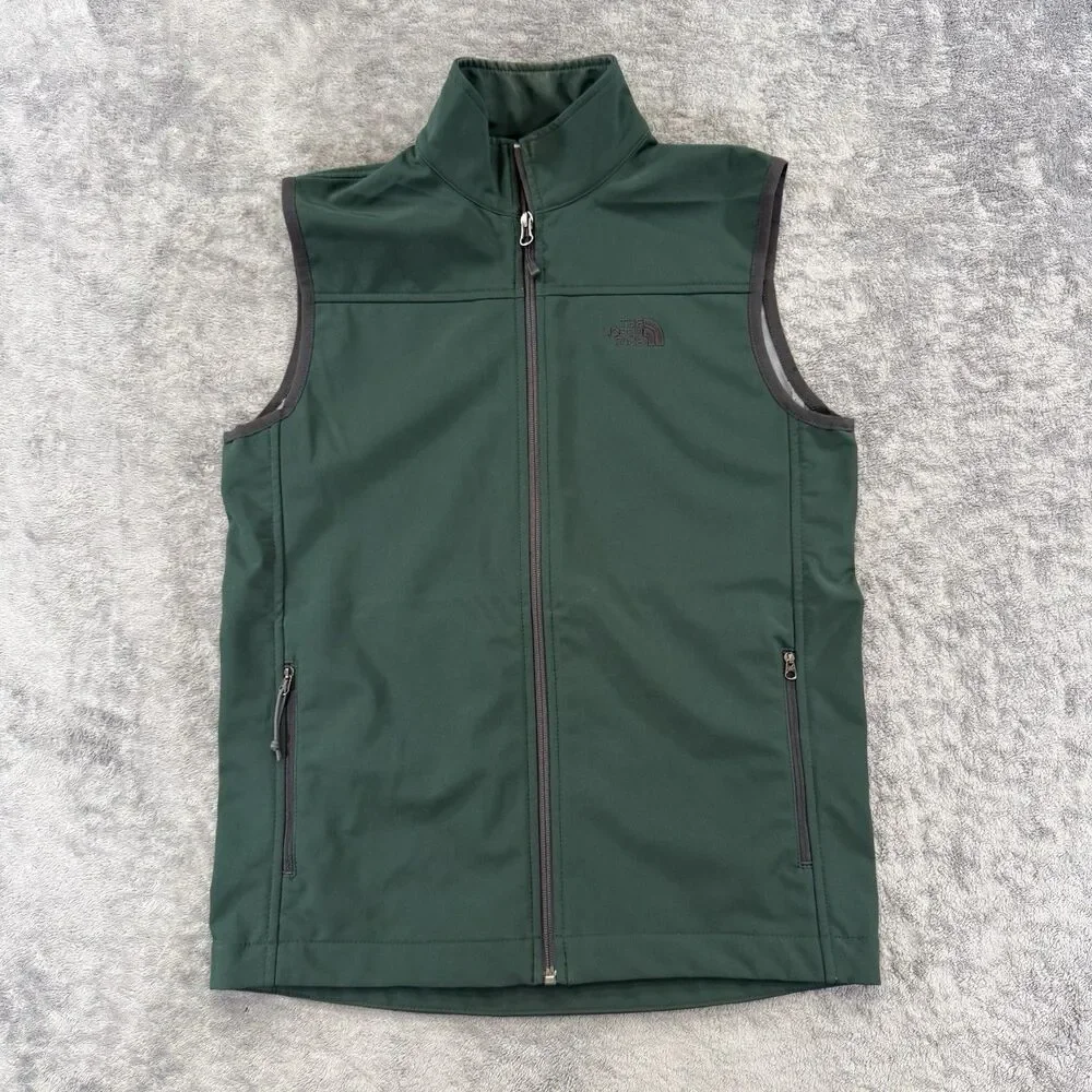 The North Face WindWall Vest Men’s Small Hunter Green Full Zip Mock Neck